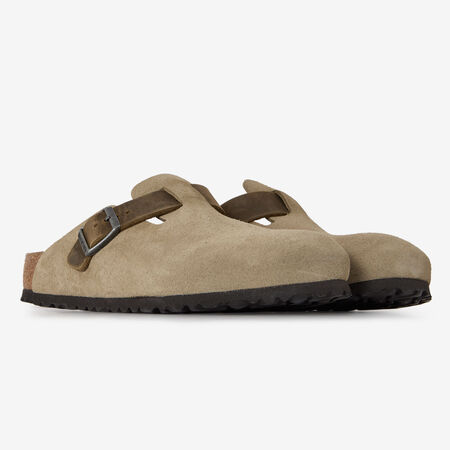 BIRKENSTOCK BOSTON MIX LEATHER FADED KAKI CAQUI HOMBRE