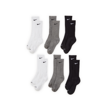 NIKE CHAUSSETTES X6 CREW CUSHION BLANC/NOIR HOMBRE