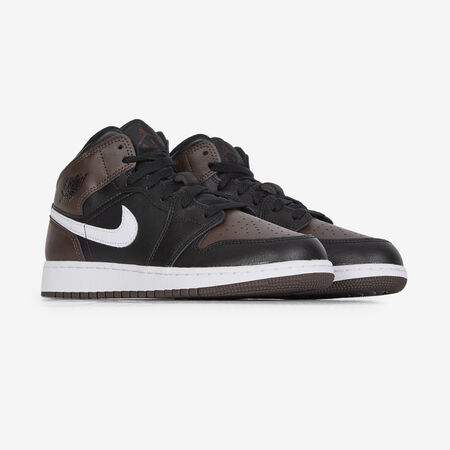 JORDAN AIR JORDAN 1 MID MARRÓN/NEGRO JUNIOR