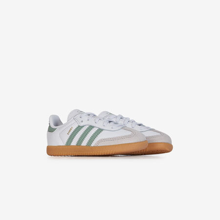 ADIDAS ORIGINALS samba SAMBA OG EL BLANCO/VERDE BEBÉ