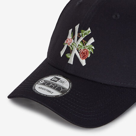 NEW ERA 9FORTY NY FLOWER EMBROIDERY LOGO NEGRO/BLANCO HOMBRE