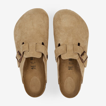 BIRKENSTOCK boston BOSTON SUEDE LATTE CREAM BEIGE/NEGRO HOMBRE
