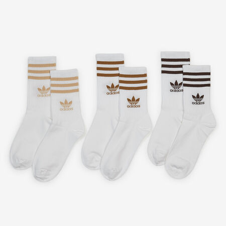ADIDAS ORIGINALS CHAUSSETTES X3 CREW 3 STRIPES BLANCO/BEIGE MIXTO