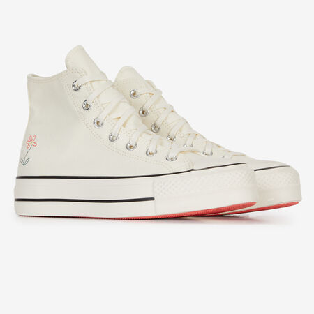 CONVERSE chuck taylor all star CHUCK TAYLOR ALL STAR LIFT LITLE FLORAL BEIGE MUJER