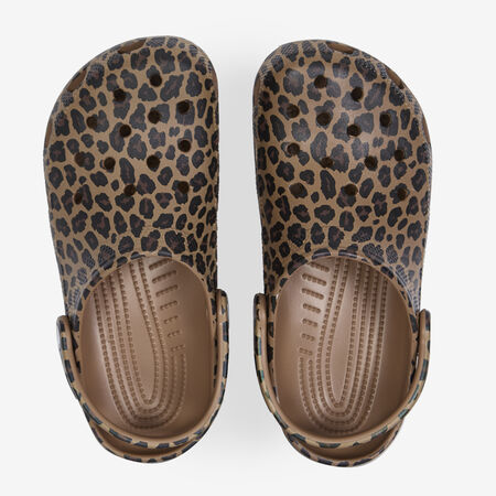 CLASSIC CLOG LEOPARD : BEIGE/MARRÓN