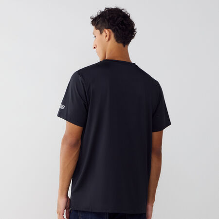 NEW BALANCE TEE SHIRT BIG LOGO NEGRO/BLANCO HOMBRE