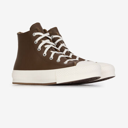 CONVERSE CHUCK TAYLOR ALL STAR LIFT HI COZY MARRÓN/BLANCO JUNIOR