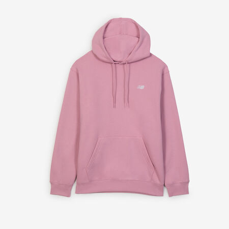 NEW BALANCE HOODIE SMALL LOGO ROSA/BLANCO HOMBRE