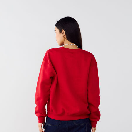 JORDAN SWEAT CREW BROOKLYN ROJO/BLANCO MUJER