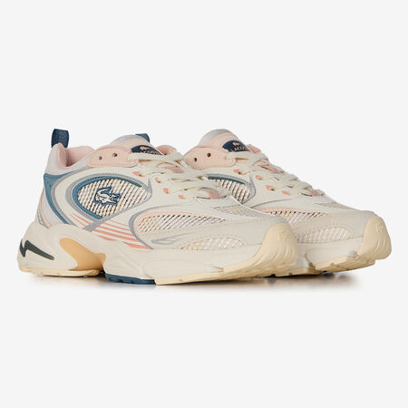 LACOSTE STORM 96 2K BEIGE/ROSA MUJER