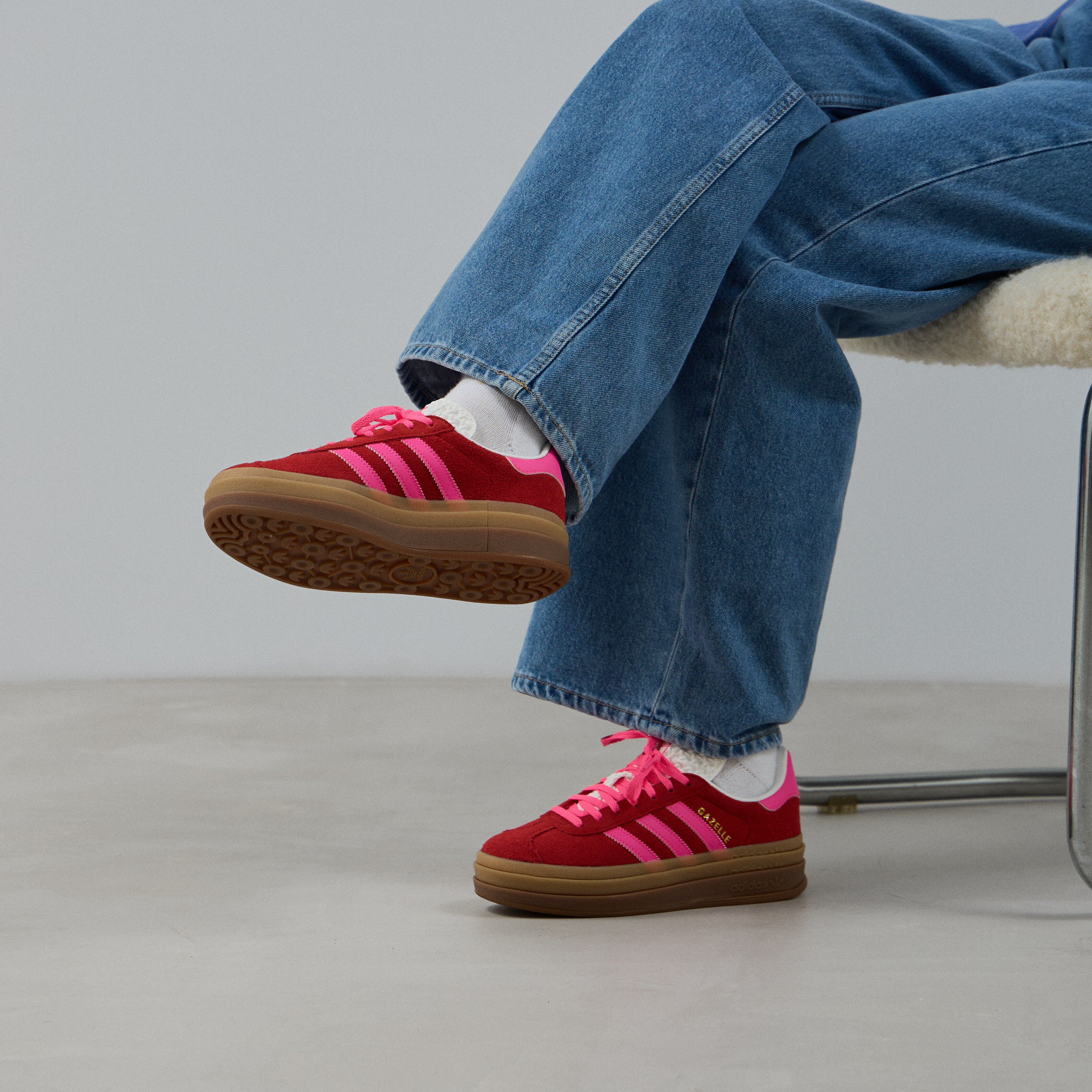 ADIDAS ORIGINALS GAZELLE BOLD ROJO ROSA CORDONES MUJER Courir.es