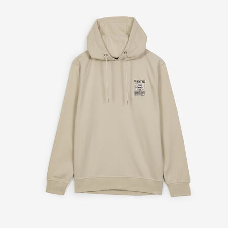 ONE PIECE HOODIE WANTED LUFFY BEIGE HOMBRE