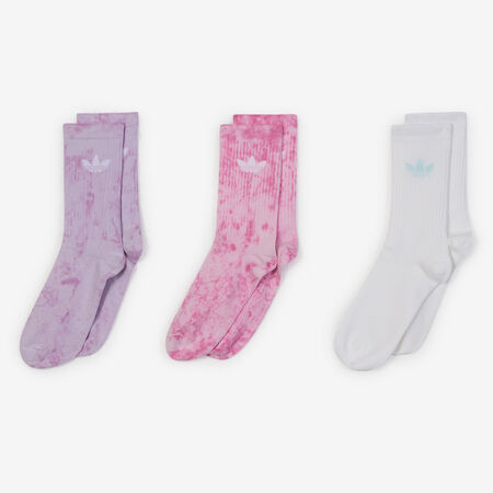 ADIDAS ORIGINALS CHAUSSETTES X3 CREW TIE DYE ROSA/BLANCO MIXTO