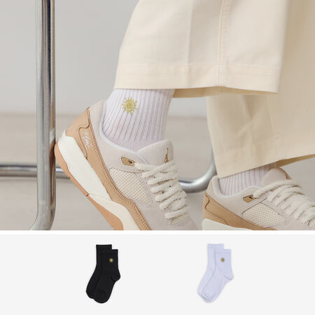 COURIR MID CREW SUNSHINE 2PK BLANCO/NEGRO MIXTO