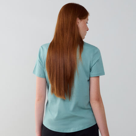 NIKE TEE SHIRT BIG SWOOSH ESSENTIAL AZUL/BLANCO MUJER