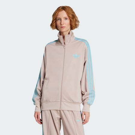ADIDAS ORIGINALS JACKET FZ TRACKTOP FIREBIRD BEIGE/AZUL MUJER
