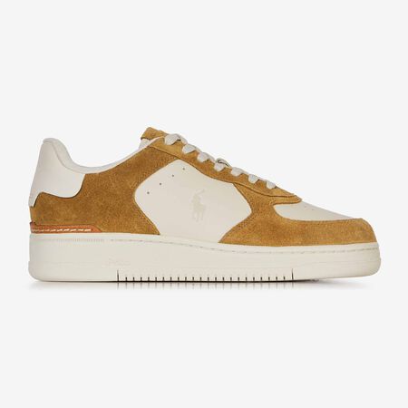 POLO RALPH LAUREN MASTERS COURT SUEDE BLANCO/MARRÓN HOMBRE