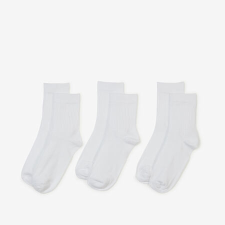 COURIR PACK CHAUSSETTES X3 MID CREW BLANCO MIXTO