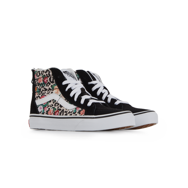 VANS SK8HI ZIP LEOPARD FLORAL NEGRO/LEOPARDO/BLANCO SNEAKERS NIÑOS