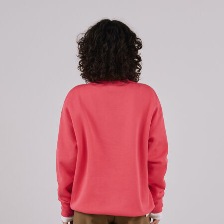 NIKE SWEAT CREW PHOENIX LONG OVERSIZED ROSE/BLANC MUJER