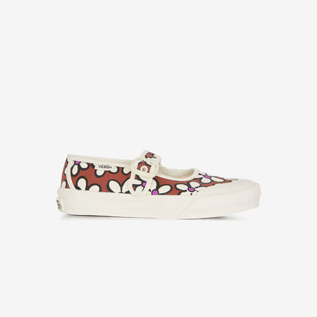 VANS MARY JANE FLOWERS MARR&Oacute;N/BEIGE INFANTIL