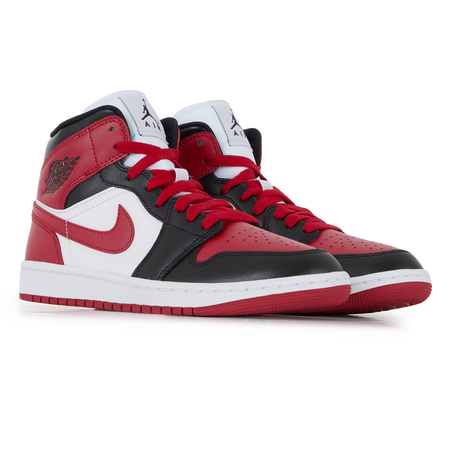 JORDAN air jordan 1 AIR JORDAN 1 MID ALTERNATE BRED NEGRO/ROJO MUJER