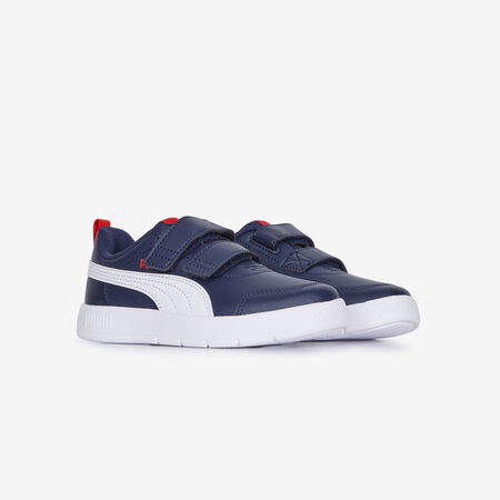 PUMA COURTFLEX V3 CF AZUL MARINO/BLANCO INFANTIL