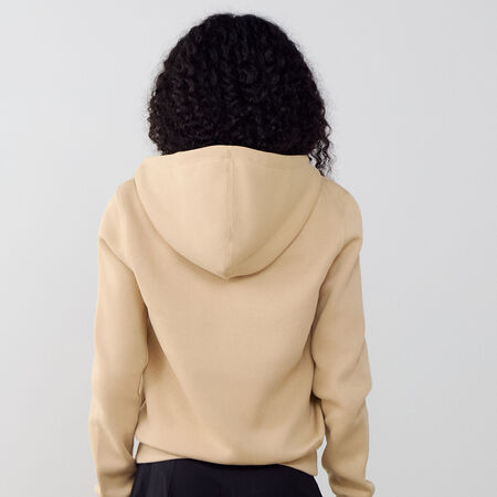 NIKE HOODIE PHOENIX FZ BEIGE MUJER