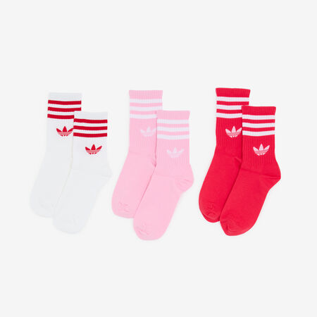 CHAUSSETTES X3 CREW 3 STRIPES : ROSA