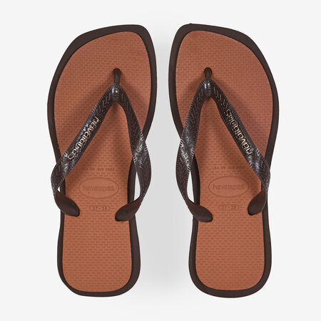 HAVAIANAS TOP SQUARE FUSION NARANJA/MARRÓN MUJER