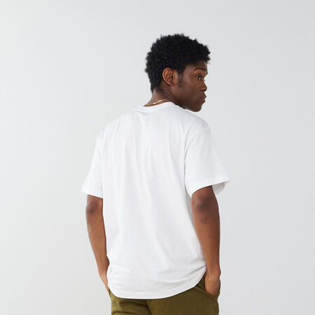 NEW BALANCE TEE SHIRT SMALL LOGO ESSENTIALS BLANCO/NEGRO HOMBRE
