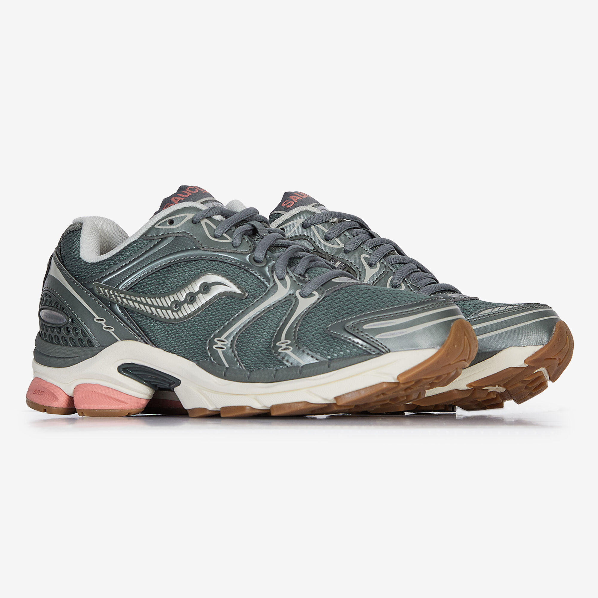 SAUCONY PROGRID TRIUMPH 4 VERDE NARANJA CORDONES MUJER Courir.es