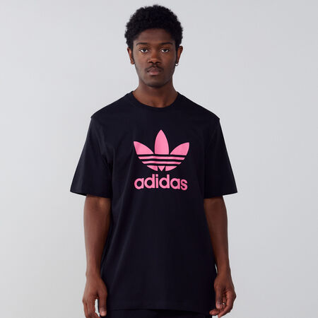ADIDAS ORIGINALS TEE SHIRT TREFOIL NEGRO/ROSA HOMBRE