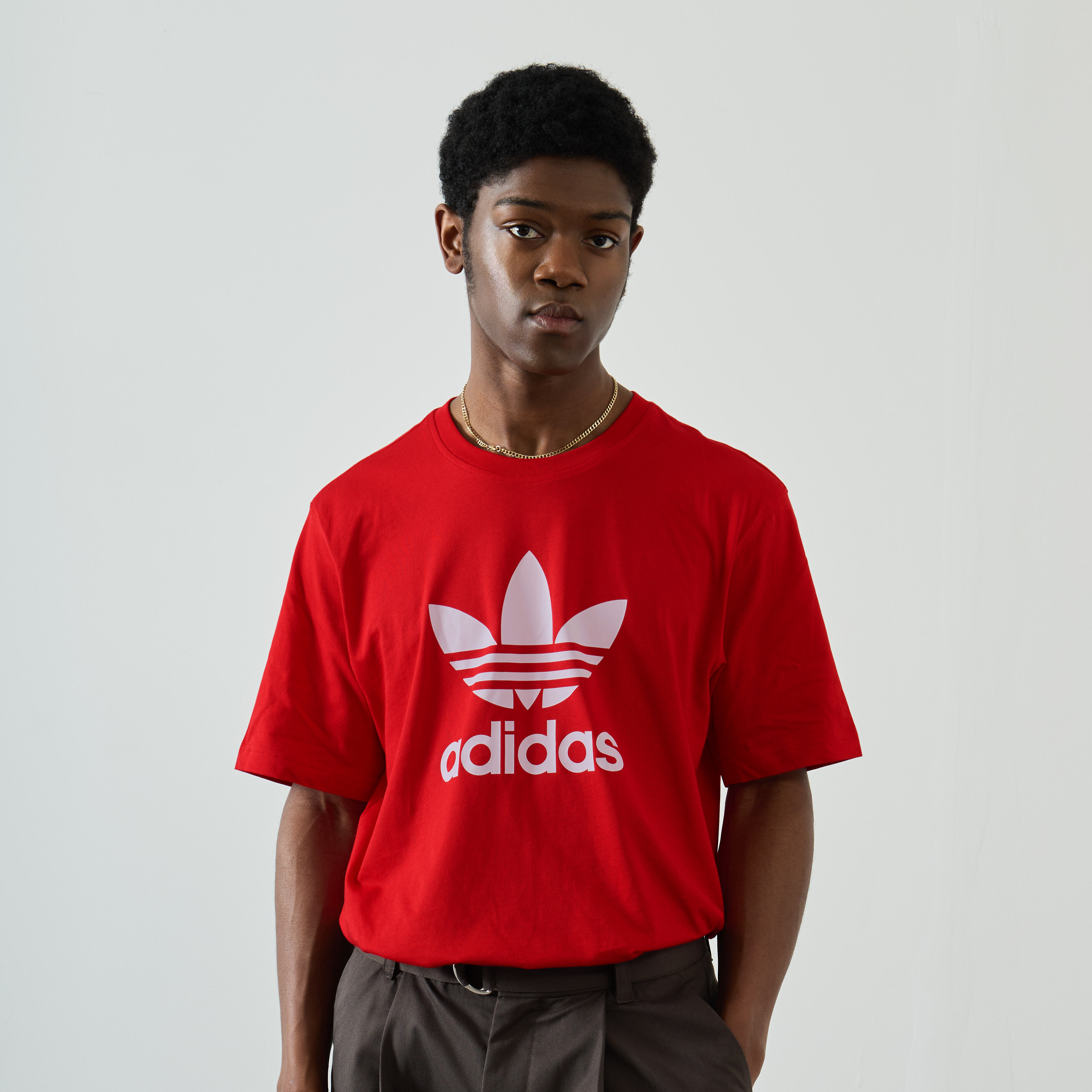 Camiseta adidas originals roja new arrivals