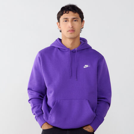 HOODIE CLUB SMALL LOGO : MORADO/BLANCO