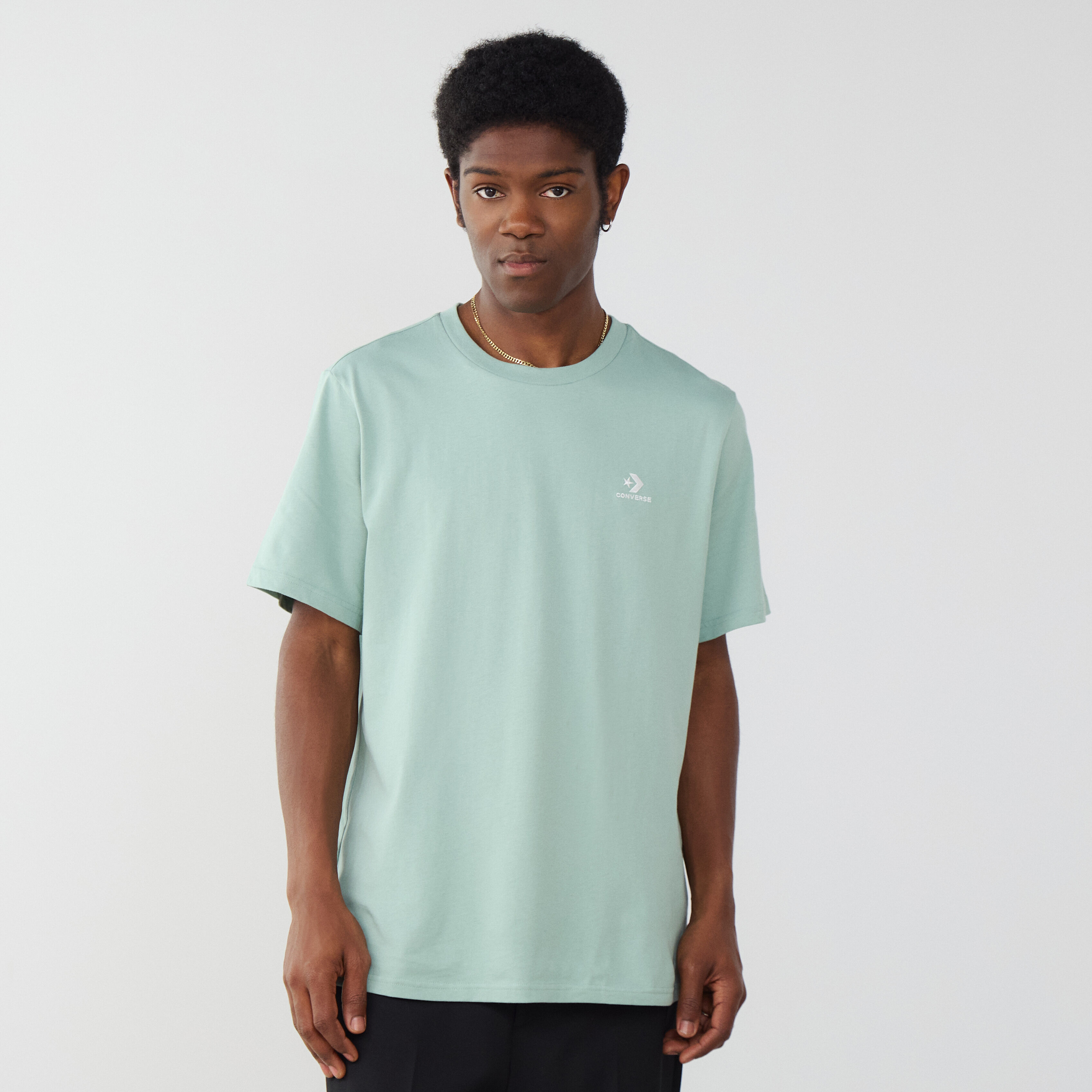 Green converse shirt store