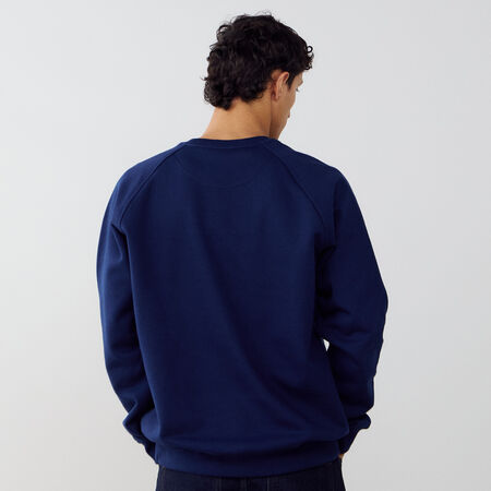 ADIDAS ORIGINALS SWEAT CREW ESSENTIAL TREFOIL AZUL MARINO HOMBRE