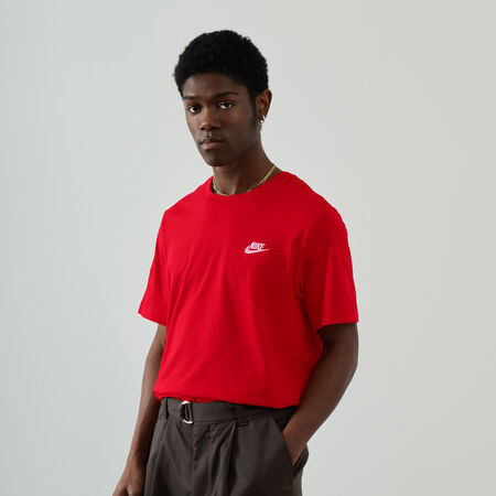 NIKE TEE SHIRT CLUB TEE ROJO HOMBRE