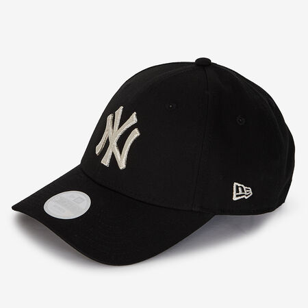 NEW ERA 9FORTY WOMEN NY METALLIC LOGO NEGRO/BLANCO MUJER