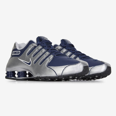 NIKE shox SHOX NZ PLATEADO/AZUL MARINO HOMBRE