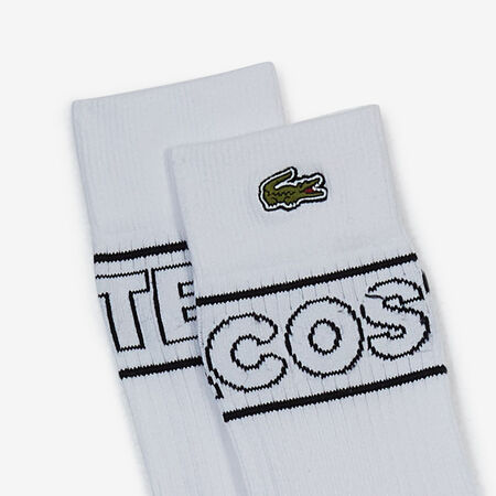 LACOSTE CHAUSSETTES X3 CREW EMBRO GRAPHIC BLANCO HOMBRE