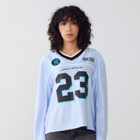 JORDAN TEE SHIRT JERSEY AZUL/NEGRO MUJER