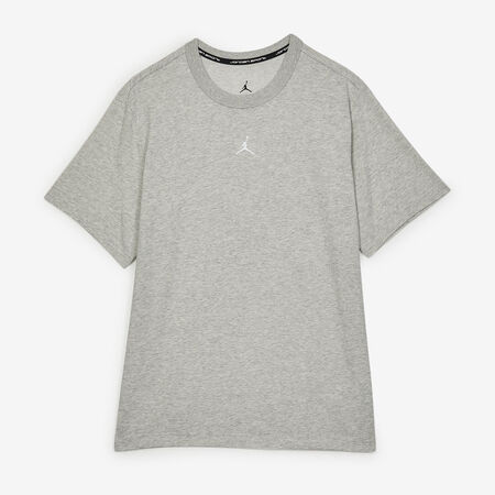 TEE SHIRT CENTERED LOGO : GRIS/BLANCO