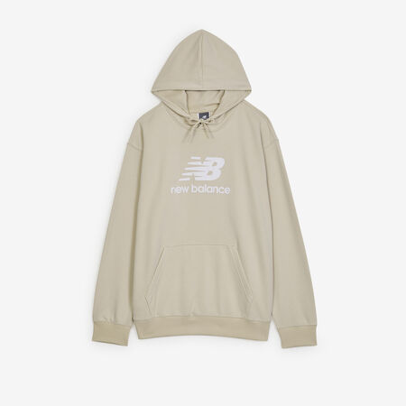 NEW BALANCE HOODIE BIG LOGO FT BEIGE/BLANCO HOMBRE