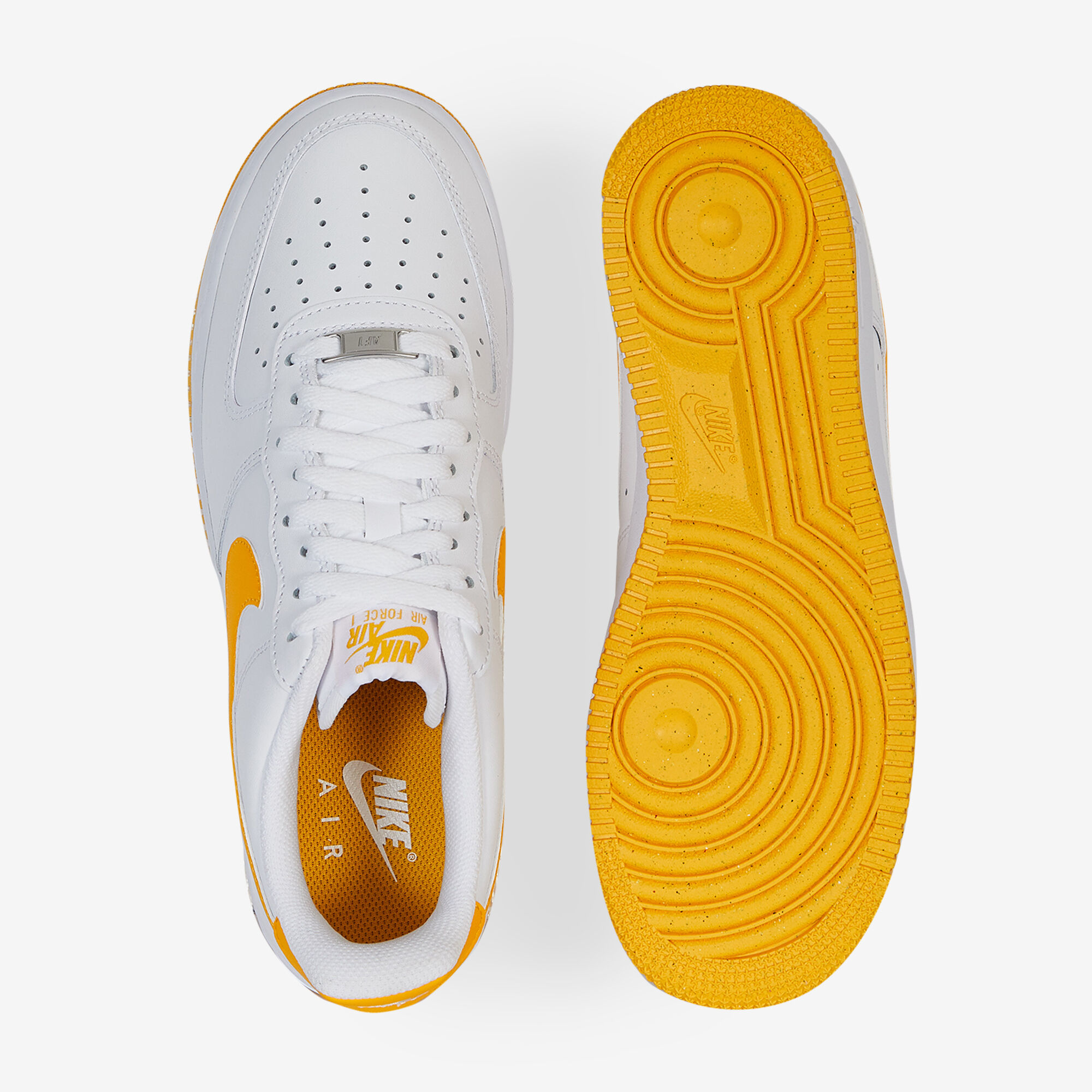 NIKE AIR FORCE 1 LOW BLANCO AMARILLO CORDONES HOMBRE Courir.es
