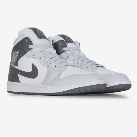 JORDAN AIR JORDAN 1 MID BLANCO/GRIS MUJER