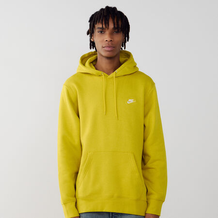 NIKE HOODIE CLUB SMALL LOGO AMARILLO/BLANCO HOMBRE