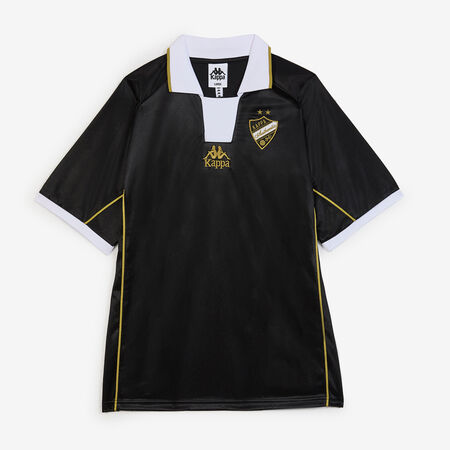 KAPPA MAILLOT JERSEY PIPING LINES NEGRO/DORADO HOMBRE