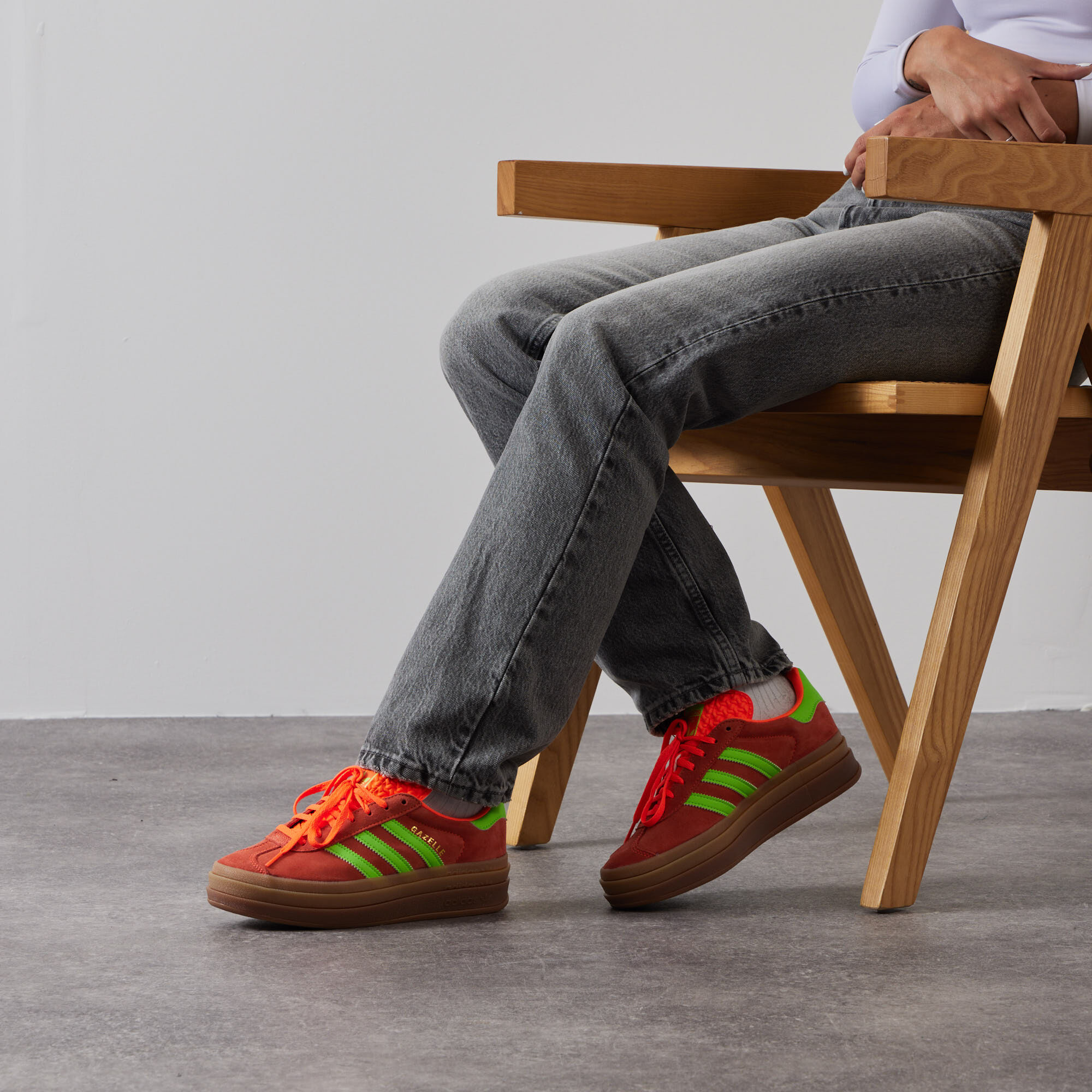 ADIDAS ORIGINALS GAZELLE BOLD NARANJA AMARILLO SNEAKERS MUJER