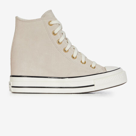 CONVERSE chuck taylor all star CHUCK TAYLOR ALL STAR WEDGE SUEDE BEIGE MUJER